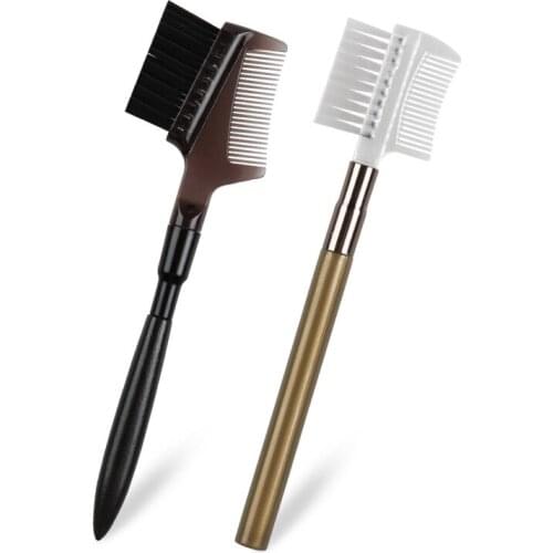 1PC Eyelash Brush Eyebrow Comb Makeup Brushes Black Dual Sided Comb Beauty Cosmetic Tools