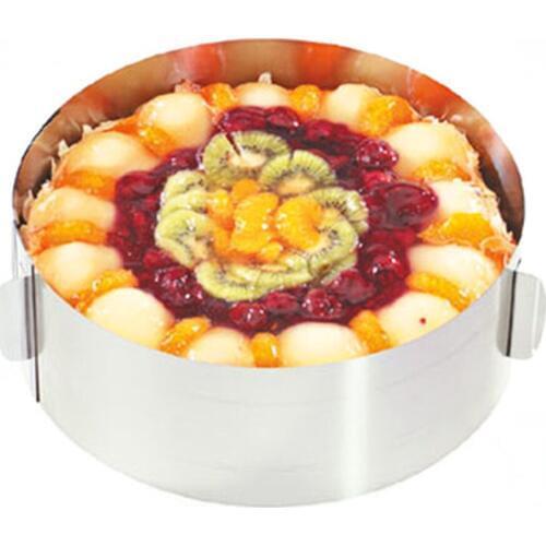 1PC Retractable Stainless Steel Circle Mousse Ring Baking Tool Set Cake Mould Mold Size Adjustable Bakeware Hot Sale ELB 002