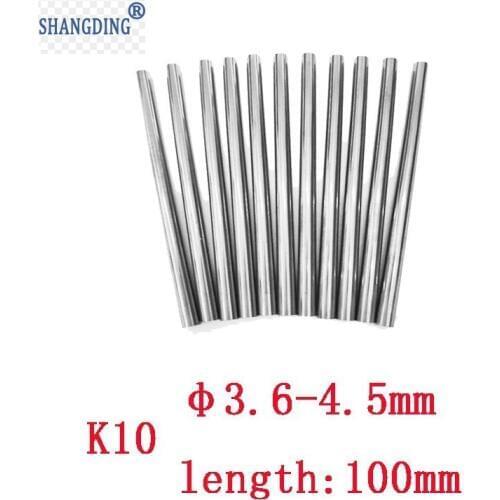 10pcs TUNGSTEN Solid Carbide Round Rod 3.6mm-4.5mm X 100mm Lathe tools Bar K10 turning tool