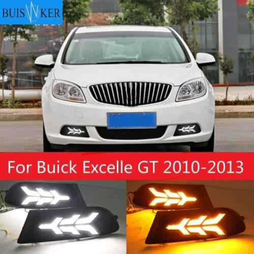 2PCS LED Daytime Light Running Light DRL Front Fog Lamp Day Light For Buick Excelle GT 2010-2013 Auto