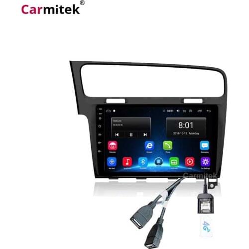 Black 2 Din Android 9 Car Radio GPS Navigation Player Stereo wifi Multimedia Player For VW Volkswagen Golf 7 MK4 2013--2018
