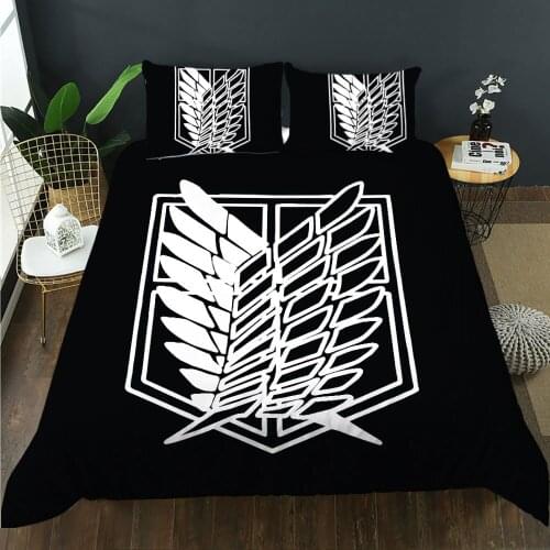 BailiPromise Anime Logo 3D Printed Ensemble de literie Duvet Cover Pillowcase Comforter Bedding Set Bedclothes for Home Bedroom