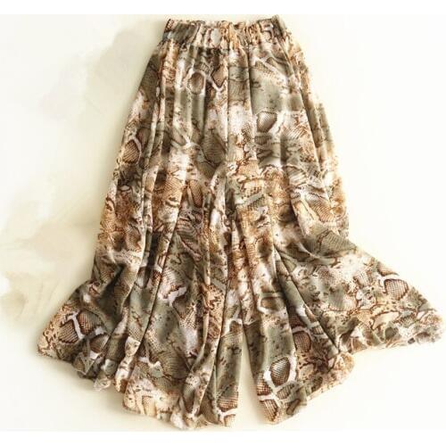 Womens Pants Loose Floral Print High Waist Casual Wide Leg Pants Female Summer Long Trousers