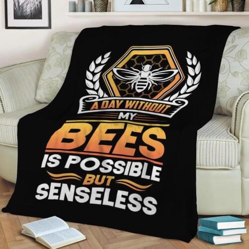 Beekeeper Bees Flannel Throw Blanket 3D Printed Keep Warm Sofa Child Blanket Home Decor Textiles Dream Family Gift