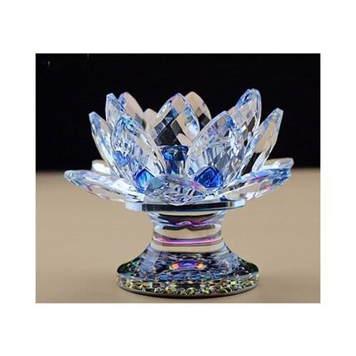 Crystal Candle Holder Home Decoration Home Accessories Romantic Wedding Candlestick Lotus Flower Tealight Holder Candeliere 15YX