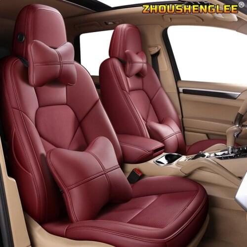ZHOUSHENGLEE Custom Leather car seat cover For NISSAN Patrol Sunny QUEST Terra Navara NV200 Paladin KICKS MAXIMA Murano LANNIA a