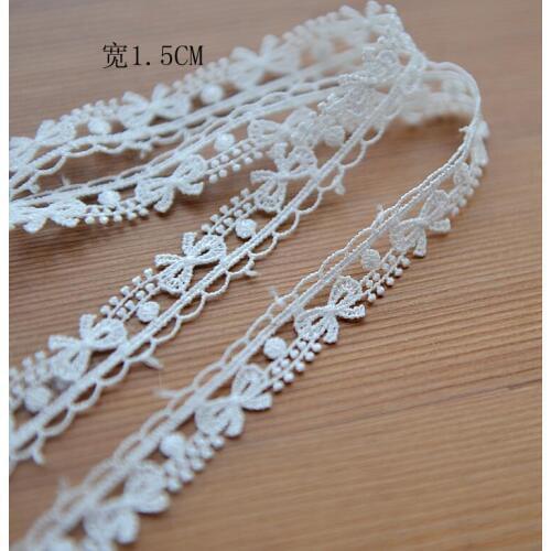 5 Meters Pendant Lace Trimmings White Venice Lace Trim for Garment Curtain Decoration Butterfly Pattern Lace Craft