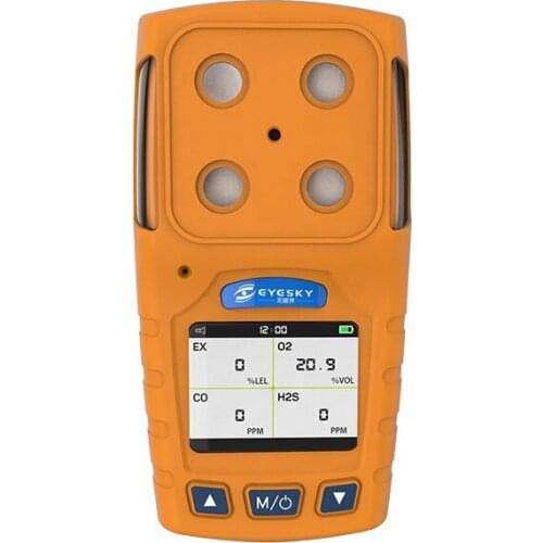 2021 hot-selling 4 in 1 gas analyser co/h2s/o2/lel gas detector with battery operated