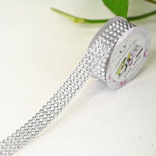Fashion Lovely High Quality Self-Adhesive Acrylic Rhinestones Stick On Scrap Booking Craft Sticker Tape C66