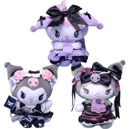 Cartoon Stuffed Plush Toy Kuromi Anime Cute Soft Plushie Kawaii Pendant Beauty Fluffy Keychain Girls Doll Toys Children Gift10cm