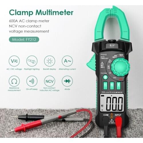 True RMS Multimeter Clamp Digital Clamp Meter AC/DC Clamp Meter Current Voltage Auto Range NCV Non Contact alicate amperimetro