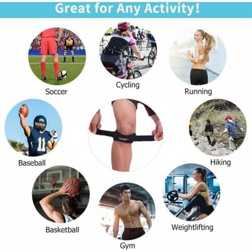 Newest Arrival1PCS Adjustable Unisex Knee Patellar Tendon Support Strap Band Knee Support Brace Pads for Running Basketball