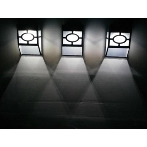 2LED Solar Powered Wall Mount Light Outdoor Garden Landscape Fence Yard Lamp Waterproof For Home Garden Courtyard Adornment