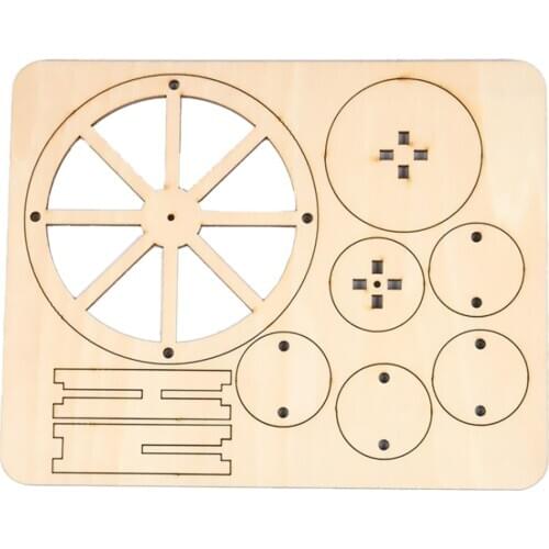 Unpainted Crafts 3D Wooden Assembly Puzzle Wood Craft Kit Science Kits - DIY Rotating Swing Model - Assembly Educational Toys