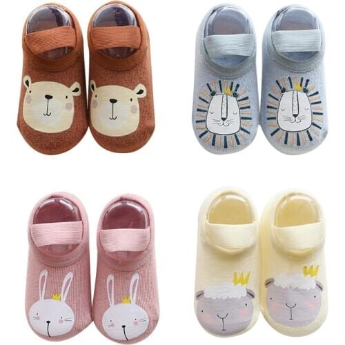 Newborn Baby Anti-slip Socks Boys Girls Infant Cotton Cute Sock Animal Warm Socks Children Non Slip Cartoon Spring and Autumn