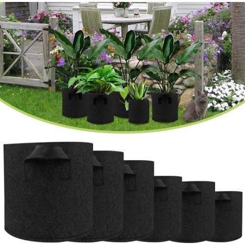 Non Woven Plant Pots Grow Bag Root Pouch Container Breathable Vegetable grow Bag with Handles Garden Supplies Grows Culture D30