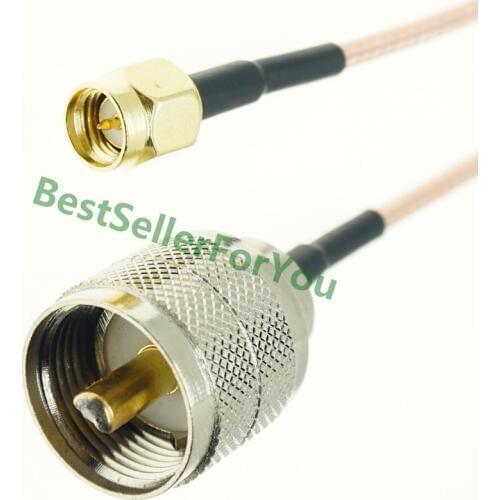 UHF Male PL259 Male To SMA Male Connector Adapter RG316 Coax Pigtail Jumper RF Cable