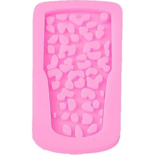Shiny Glossy Rectangular Silicone Mold Leopard Print Epoxy Resin Mold DIY Keychain Pendant Jewelry for Valentine Gift