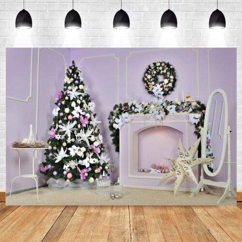 Yeele Christmas Photography Backdrops Garland Tree Star Wreath Photographic Studio Photo Background Birthday Decorations Prop