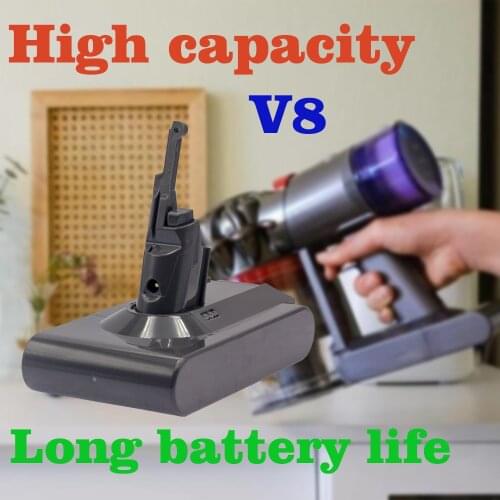 21.6v 3.0ah For Dyson V8 Series Fluffy Absolute SV10 Handheld Vacuum Cleaner Lithium Ion Battery High Power Power Battery Filter