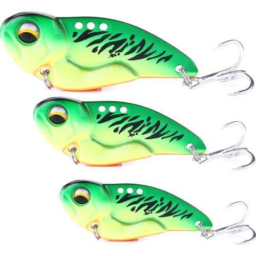 1PC 3.5/4.5/5cm 7/11/20g VIB Hard Metal Fishing Lures Artificial Wobblers Sinking Jig Baits Pesca