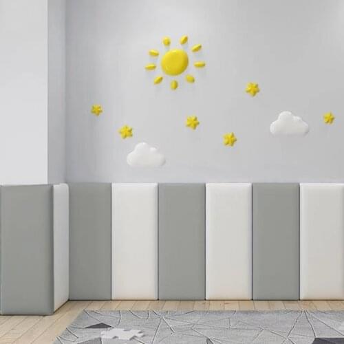 Self-Adhesive Bed Headboards Anti-Collision Tatami Kids Bedroom Decor Stickers Wall Panel Cabecero Home Decoration Aesthetic
