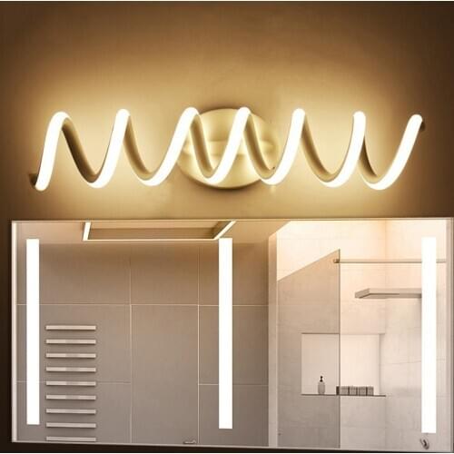 Modern LED Mirror Lamp Spiral Wall Lamp Bathroom Toilet Anti-fog Mirror Cabinet Lamp Wall Lamp Wash Basin Household Lamp