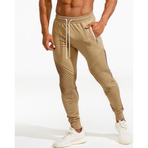 QNPQYX Joggers Sport Trousers Mens Workout Running Tights Sweatpants cotton Solid streetwear pants Bodybuilding Skinny trousers