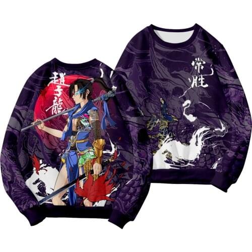 Cartoon Samurai Printed Autumn Couple Men Women Casual O-Neck Pullover Loose Sweatshirts Hoodie Harajuku Sweatwear Oversize 6XL