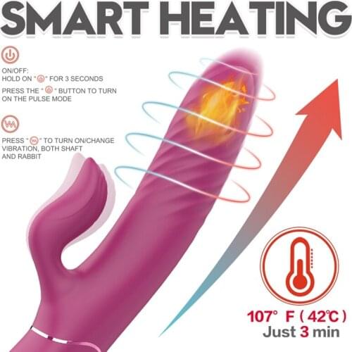 Heating Double Vibration For Woman G Spot Vagina Clitoris Stimulator Masturbator Dildo Vibrator Adult Sex Toys For Woman Adult