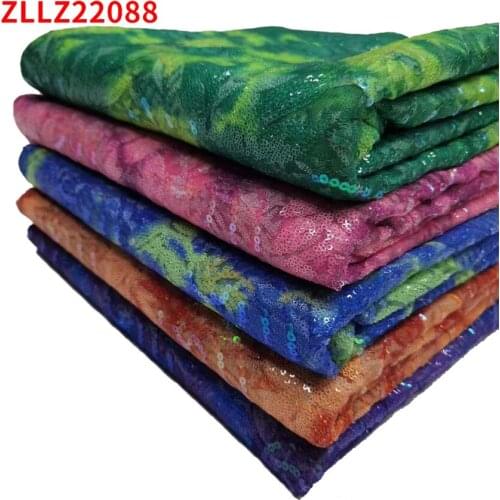 High Class Sequins Net Lace Fabric For Wedding Latest Nigerian Mesh Lace Fabrics Sewing ZLL08