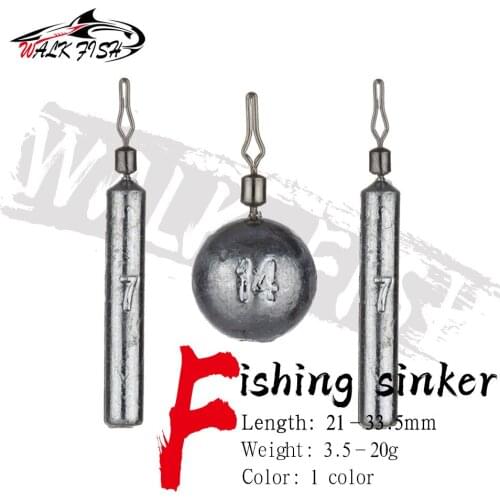 WALK FISH 5PCS/Lot 3.5g 5g 7g 10g 14g 20g Fishing Sinker Fishing Accessories Sinker for Fishing Bass Fishing Baits Sinker
