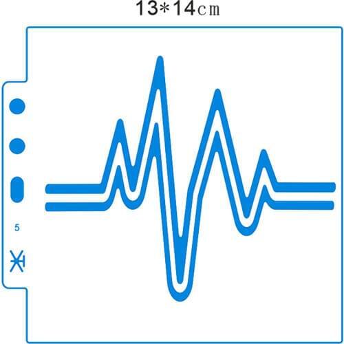 ECG shield DIY cake scrapbook stencils hollow Embellishments printing lace ruler Valentines Day