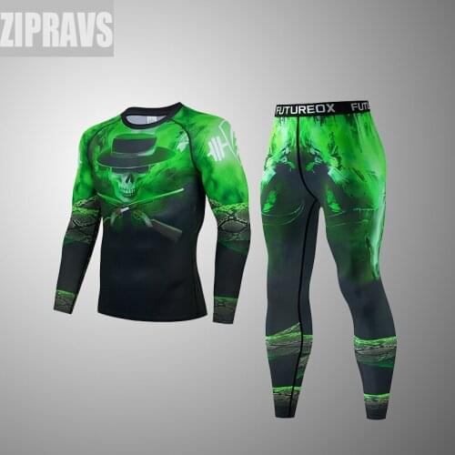ZIPRAVS Mens Compression Running T-shirt Fitness Tight Long Sleeve Training Jogging Top Gym Sportswear Quick Dry Rushgard