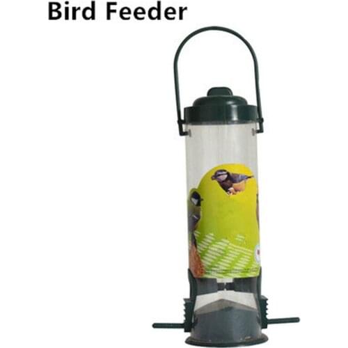 1pc Hanging Type Outdoor Plastic Pet Bird Feeder Bucket Tree Garden Decoration Feeding Automatic Food Parrot Pet Dispenser
