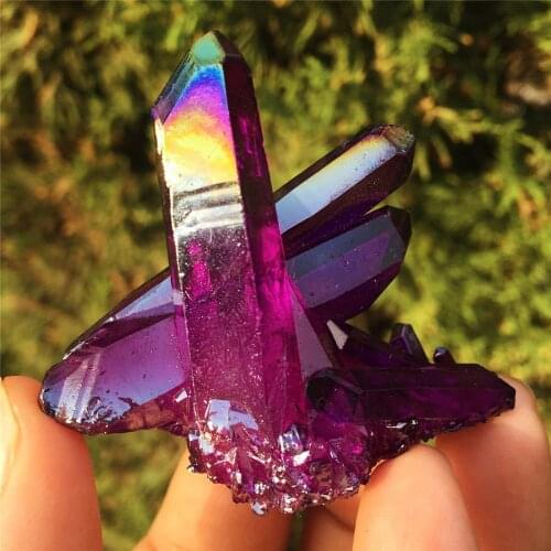 1pcs Natural crystal quartz Rare beautiful flame aura quartz crystal cluster Ore Mineral Healing Specimens Random delivery