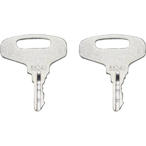 2 Pcs 55240 key For Kubota Thomas Broce Gehl Kalmar Komatsu Tractor Skid Steer Loader Cub Cadet Electric Lift ELI80-0104