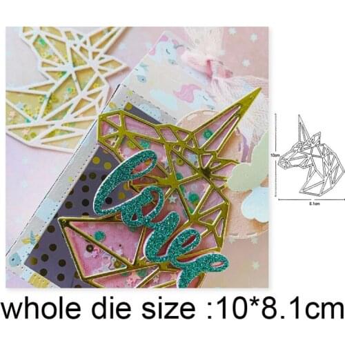 AILIDA Craft dies unicorn horse metal cutting dies cut die mold Scrapbook dies paper craft knife mould blade punch stencils dies
