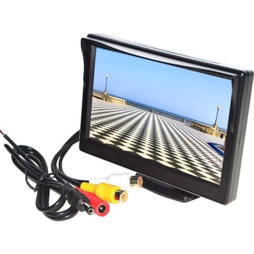 Car Reversing LCD Monitor Av Input 800x480 Tft Lcd Screen 5 Inch Car Monitor GPS Navigator 5.0 Inch Video Display DC 16:9