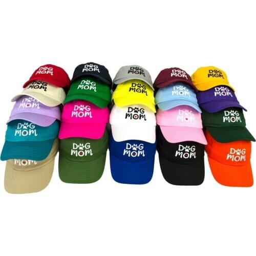 Printed Dog Mom Baseball Cap Hats Adjustable Dad Hat