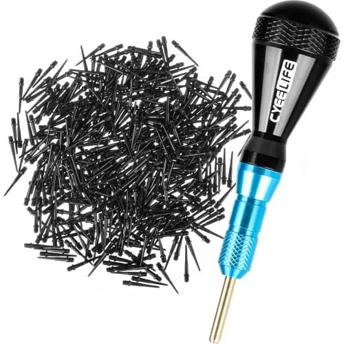 CyeeLife Dart Tool + 100/300/500 Plastic Tips,Dartboard remover with points,Accessories kit