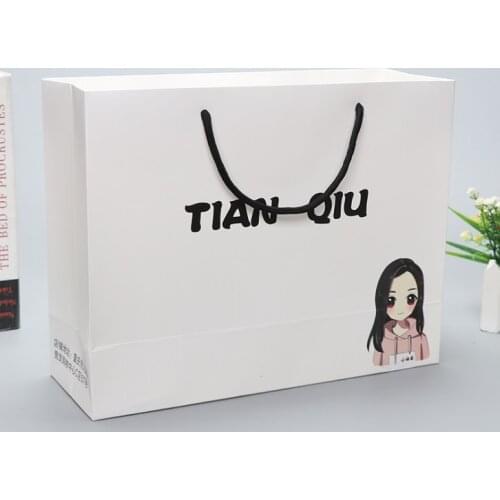 300gsm white design private label luxury boutique jewellery wedding goodies thank you gift paper bags with your logo --XP2055