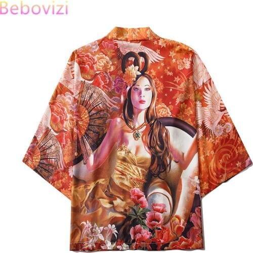 17 Style 2020 Beauty Fashion Kimono Cardigan Yukata Obi Men Asian Clothes Harajuku Japanese Women Tops and Blouses