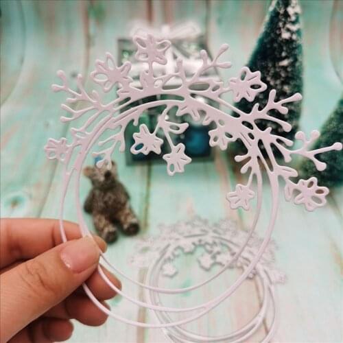 Round christmas snowflake cutting dies for card making and scrapbooking DIY Photo Album Decor Paper Card Making Birthday Gift