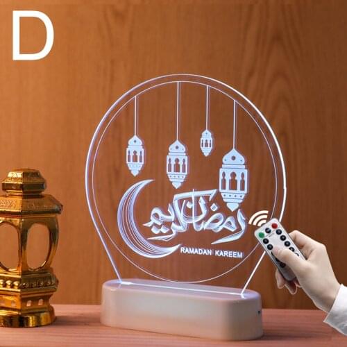 Remote Control Ramadan Themed Lamp Colorful Eid Lantern/Castle Scented Night Light Islam LED Table Ornament for Muslim JS22