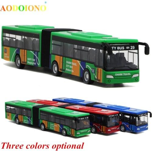 1:64 18cm Blue Red Green Metal Diecast Model Vehicle Shuttle Bus Cars Toys Small Baby Pull Back Toy Vehicle Gift for Kids