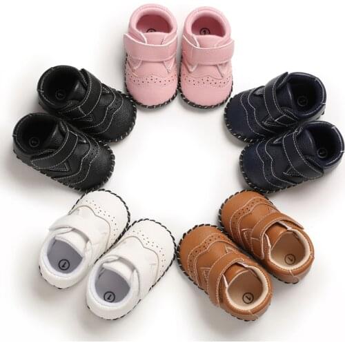 Spring And Autumn Style Baby Pure Color Breathable Rubber Sole Non-Slip Sports Shoes 0-18 Months Newborn Toddler Shoes