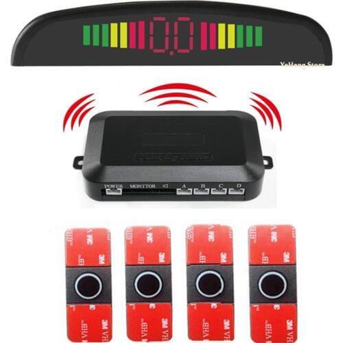 Original 16.5mm 4 Sensors Auto Car Reverse Backup Radar System detector de radar LED Display Wireless Car Parking Sensor Kit