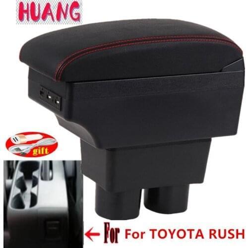 For TOYOTA RUSH Armrest box For TOYOTA RUSH Interior special Retrofit parts Center Car Armrest box Center Storage box USB LED