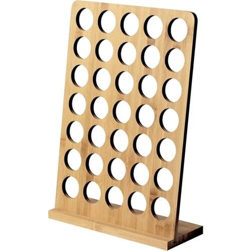 Coffee Pod Holder Rack Capsule Storage Stand With Bamboo Base For 35Pcs Nespresso Capsule